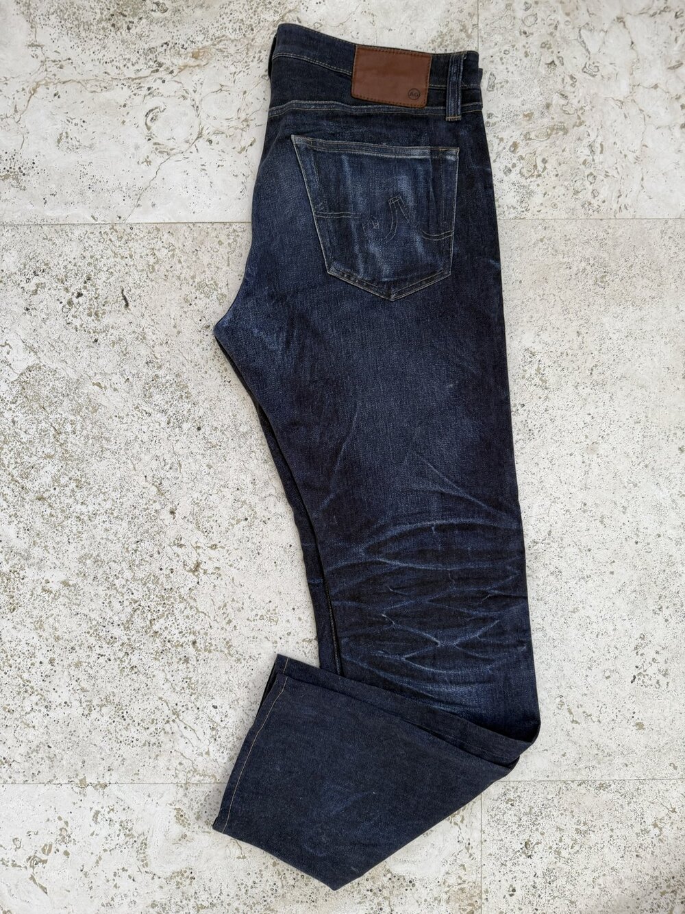 AG Adriano Goldschmied Matchbox Slim Straight Sweatpant Jeans Men's 31 Dark Wash